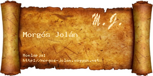 Morgós Jolán névjegykártya